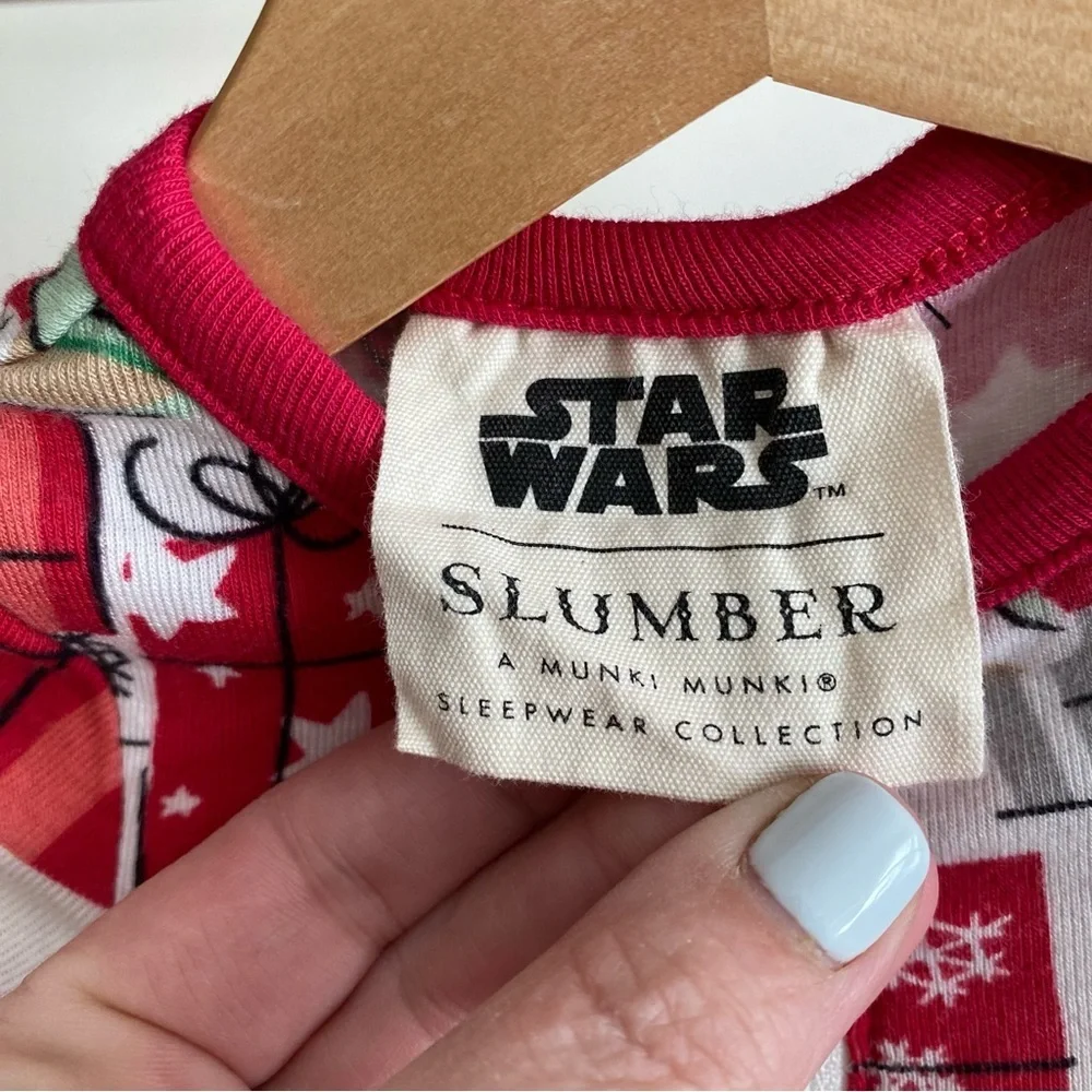 Star Wars Slumber Munki Munki Baby Yoda Christmas Bamboo Footie Pajamas 6-9m